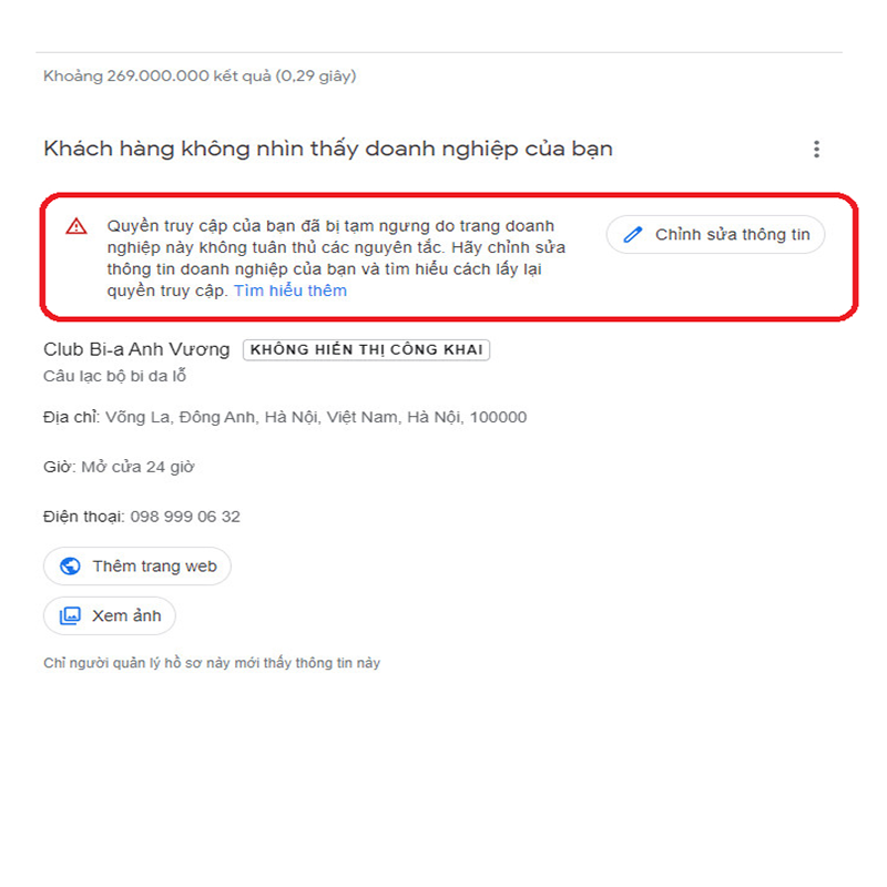 Các lỗi thường gặp khi đăng ký địa điểm trên Google Maps
