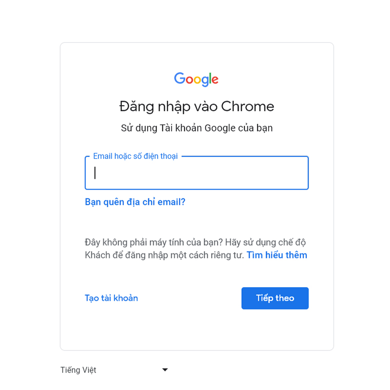 Đăng nhập Email để tạo maps