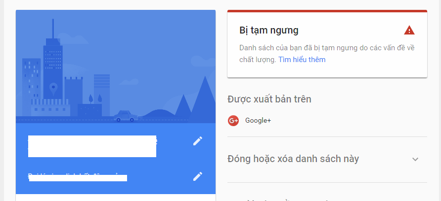 Nguyên nhân Maps bị tạm ngưng